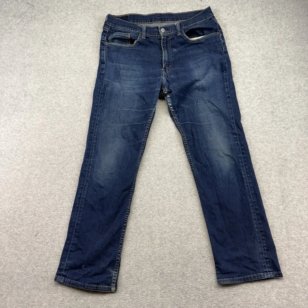 Men's Levi's 559 Relaxed Straight Leg Blue Jeans Men's 34x32 Stretch Denim